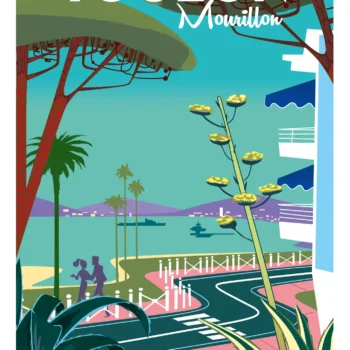 012-Mourillon Toulon 2 côte d'azur, Affiche, Tirage Art, Digigraphie, Illustration, œuvre, Poster, Fine Art, Design. Monsieur Z