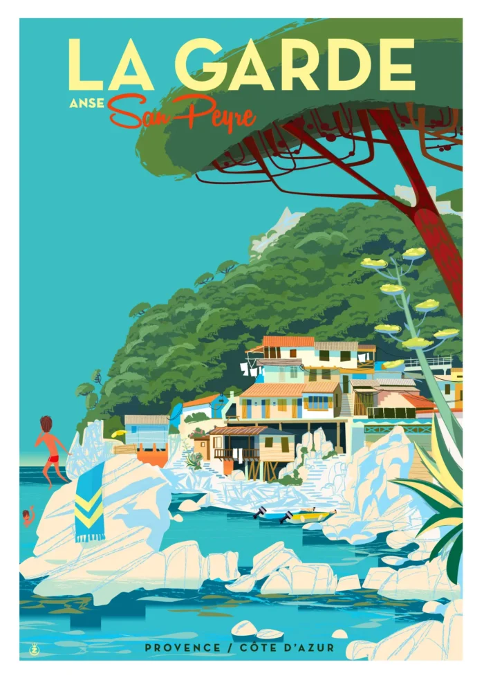 018-sanpeyre 018-La garde anse San Peyre Affiche, Tirage Art, Digigraphie, Illustration, œuvre, Poster, Fine Art, Design. Monsieur Z