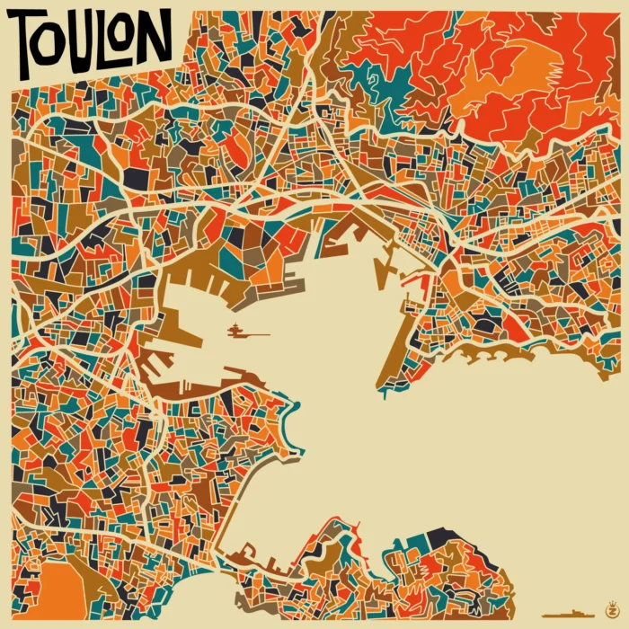 021-Toulon Plan Monsieur Z 021-Toulon Plan, Affiche, Tirage Art, Digigraphie, Illustration, œuvre, Poster, Fine Art, Design. Monsieur Z