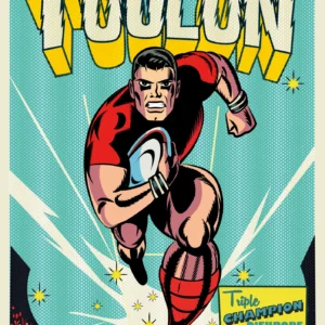 023-Rct bleu we are the champions, Affiche, Tirage Art, Digigraphie, Illustration, œuvre, Poster, Fine Art, Design. Monsieur Z