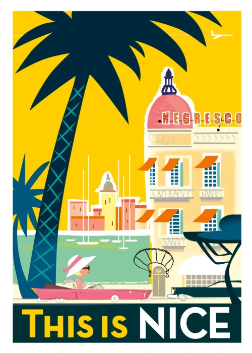 034-this-is-Nice Affiche, Tirage Art, Digigraphie, Illustration, œuvre, Poster, Fine Art, Design. Monsieur Z