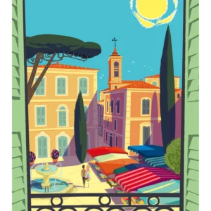 039-Provence, Affiche, Tirage Art, Digigraphie, Illustration, œuvre, Poster, Fine Art, Design. Monsieur Z