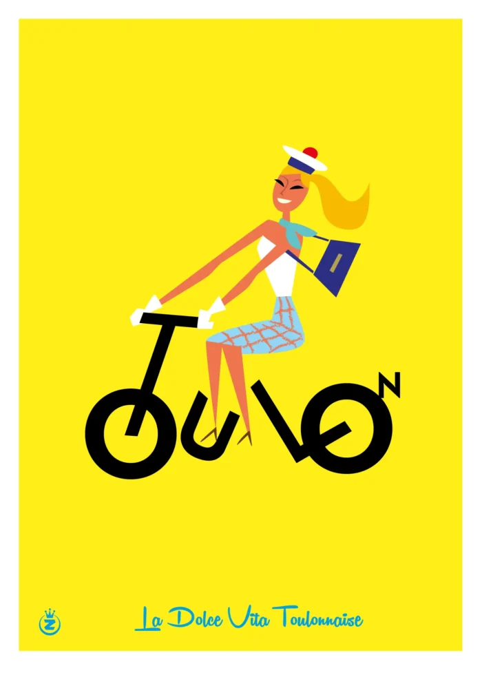 Affiche de la douceur de vivre à la toulonnaise par Monsieur Z