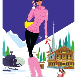 047-courchevel, Affiche, Tirage Art, Digigraphie, Illustration, œuvre, Poster, Fine Art, Design. Monsieur Z