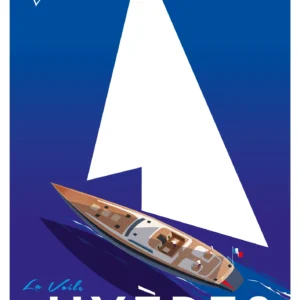 048-Hyères la voile, porquerolles, port-crocs le levant, Affiche, Tirage Art, Digigraphie, Illustration, œuvre, Poster, Fine Art, Design. Monsieur Z