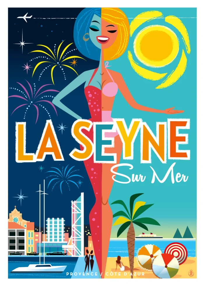 049-la Seyne Monsieur Z 049-la Seyne sur mer, Affiche, Tirage Art, Digigraphie, Illustration, œuvre, Poster, Fine Art, Design. Monsieur Z