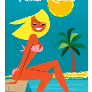 053-french Riviera flat, Affiche, Tirage Art, Digigraphie, Illustration, œuvre, Poster, Fine Art, Design. Monsieur Z