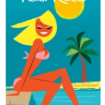 053-french Riviera flat, Affiche, Tirage Art, Digigraphie, Illustration, œuvre, Poster, Fine Art, Design. Monsieur Z