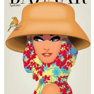 054-bazzar April 1965 Magazine, Fashion Springs summer, Affiche, Tirage Art, Digigraphie, Illustration, œuvre, Poster, Fine Art, Design. Monsieur Z