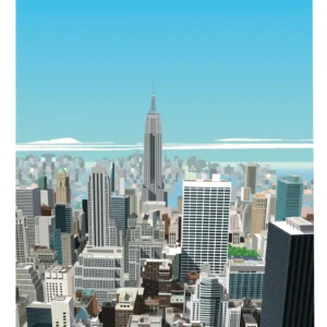 080-New York City hauteur, Affiche, Tirage Art, Digigraphie, Illustration, œuvre, Poster, Fine Art, Design. Monsieur Z