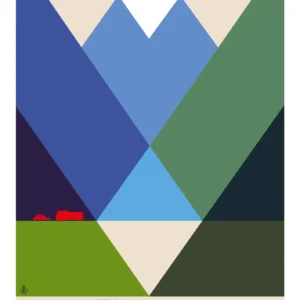 094-Tignes Abstrait, Affiche, Tirage Art, Digigraphie, Illustration, œuvre, Poster, Fine Art, Design. Monsieur Z