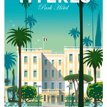 115-parc hotel, hyères, Affiche, Tirage Art, Digigraphie, Illustration, œuvre, Poster, Fine Art, Design. Monsieur Z