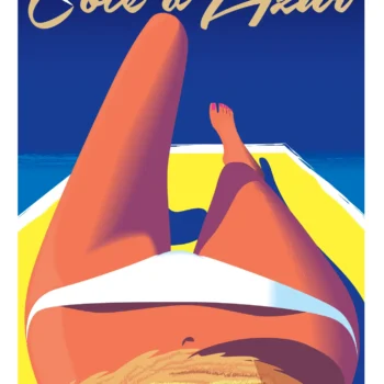 118-Bienvenue, cote d'azur, Affiche, Tirage Art, Digigraphie, Illustration, œuvre, Poster, Fine Art, Design. Monsieur Z