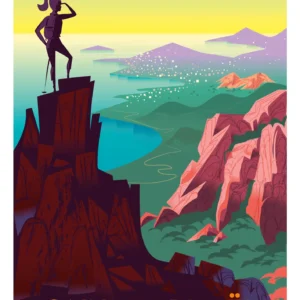 122-saint raphael L'Esterel Affiche, Tirage Art, Digigraphie, Illustration, œuvre, Poster, Fine Art, Design. Monsieur Z
