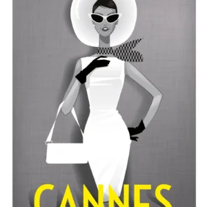 135-cannes noir & blanc Affiche, Tirage Art, Digigraphie, Illustration, œuvre, Poster, Fine Art, Design. Monsieur Z