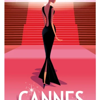 137-cannes festival French riviera, Affiche, Tirage Art, Digigraphie, Illustration, œuvre, Poster, Fine Art, Design. Monsieur Z