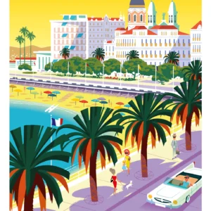 153-saint raphael ville Côte d'azur, Affiche, Tirage Art, Digigraphie, Illustration, œuvre, Poster, Fine Art, Design. Monsieur Z