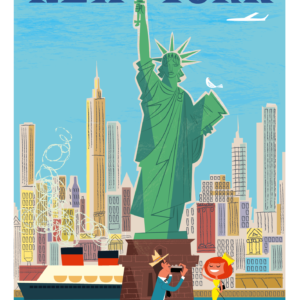 164-liberty statue NYC, New York, Affiche, Tirage Art, Digigraphie, Illustration, œuvre, Poster, Fine Art, Design. Monsieur Z
