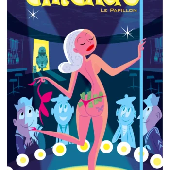 170-Toulon chicago, le papillon, Affiche, Tirage Art, Digigraphie, Illustration, œuvre, Poster, Fine Art, Design. Monsieur Z