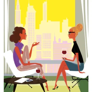 178-brooklyn New York, USA, Vin, apéro, Affiche, Tirage Art, Digigraphie, Illustration, œuvre, Poster, Fine Art, Design. Monsieur Z