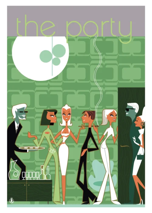 180-the party Affiche, Tirage Art, Digigraphie, Illustration, œuvre, Poster, Fine Art, Design. Monsieur Z