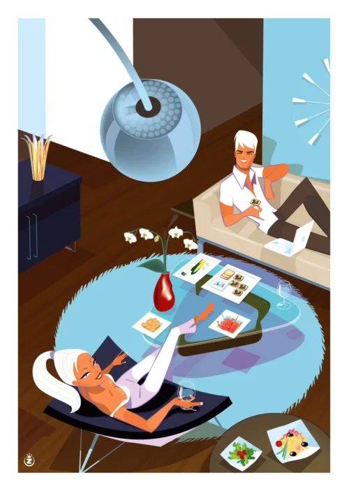 181-Bernardaud Affiche, Tirage Art, Digigraphie, Illustration, œuvre, Poster, Fine Art, Design. Monsieur Z