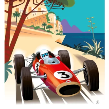 196-monaco grand prix Affiche, Tirage Art, Digigraphie, Illustration, œuvre, Poster, Fine Art, Design. Monsieur Z
