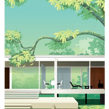 204-farns worth house architecture, Affiche, Tirage Art, Digigraphie, Illustration, œuvre, Poster, Fine Art, Design. Monsieur Z