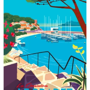 207-les oursinieres Le pradet côte d'azur, Affiche, Tirage Art, Digigraphie, Illustration, œuvre, Poster, Fine Art, Design. Monsieur Z