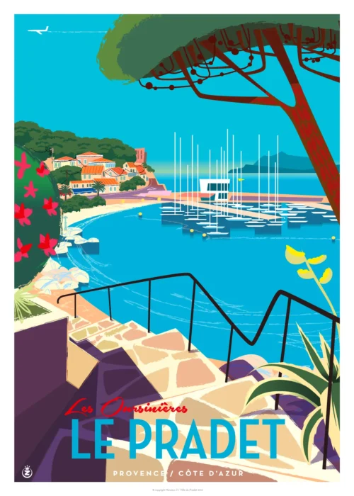 207-les oursinieres Le pradet côte d'azur, Affiche, Tirage Art, Digigraphie, Illustration, œuvre, Poster, Fine Art, Design. Monsieur Z