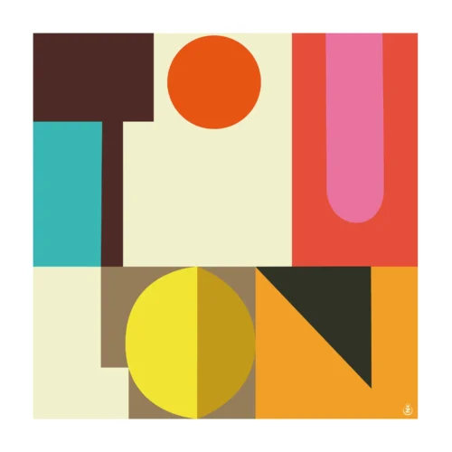 231-Toulon abstrait Carré Affiche, Tirage Art, Digigraphie, Illustration, œuvre, Poster, Fine Art, Design. Monsieur Z