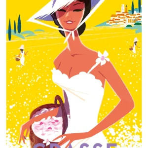 235-grasse champs de fleur musée de la parfumerie, Affiche, Tirage Art, Digigraphie, Illustration, œuvre, Poster, Fine Art, Design. Monsieur Z