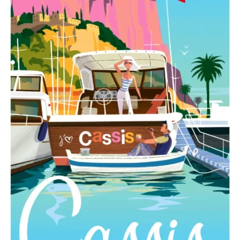 237-J'aime cassis Port, Affiche, Tirage Art, Digigraphie, Illustration, œuvre, Poster, Fine Art, Design. Monsieur Z