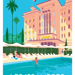 245-Val d'esquieres les issambres, france, côte d'azur, Affiche, Tirage Art, Digigraphie, Illustration, œuvre, Poster, Fine Art, Design. Monsieur Z