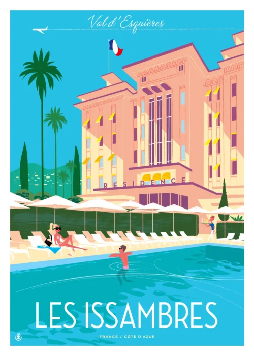 245-Val d'esquieres les issambres, france, côte d'azur, Affiche, Tirage Art, Digigraphie, Illustration, œuvre, Poster, Fine Art, Design. Monsieur Z