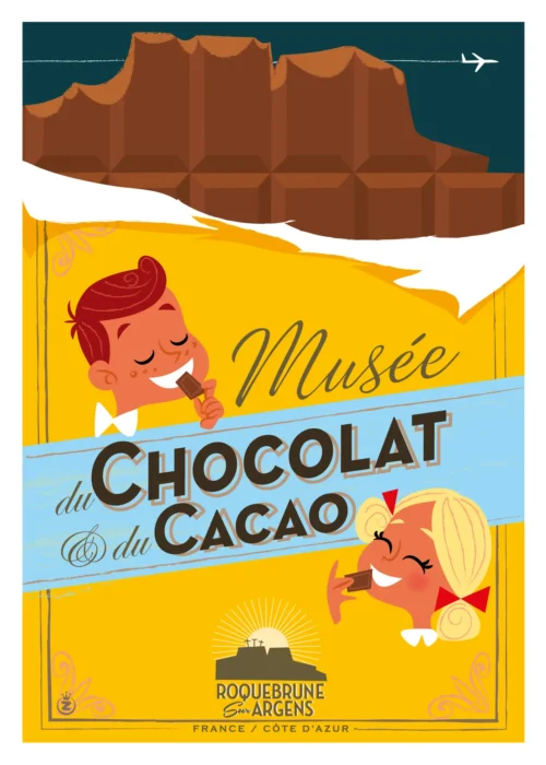 247-Musée du chocolat Affiche, Tirage Art, Digigraphie, Illustration, œuvre, Poster, Fine Art, Design. Monsieur Z