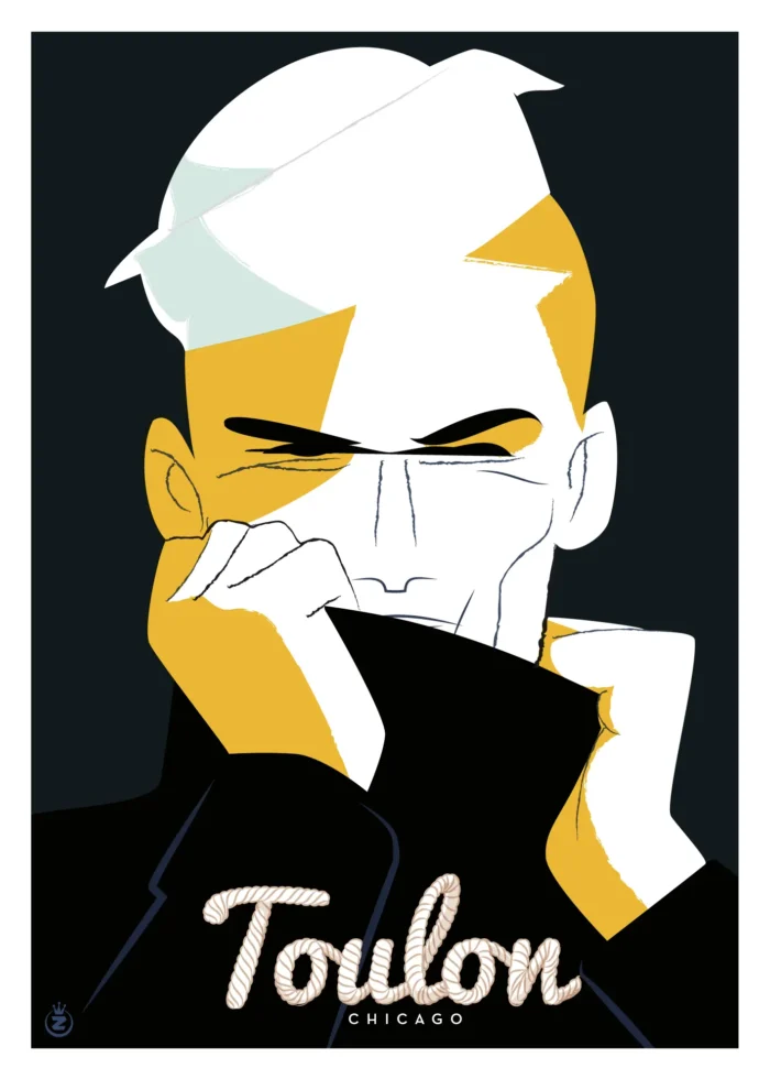 Affiche d'un marin à la mode de la baie de Toulon par Monsieur Z