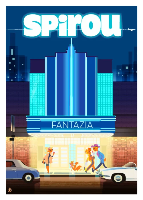 282-spirou Magazine, cover, Affiche, Tirage Art, Digigraphie, Illustration, œuvre, Poster, Fine Art, Design. Monsieur Z