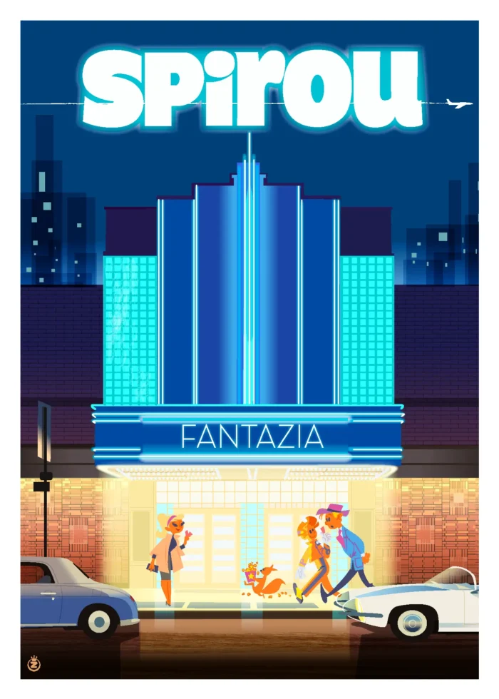 Affiche de l'illustration réalisée pour la couverture du numéro 4166 de Spirou par Monsieur Z