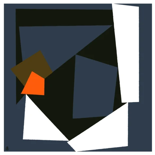 302-abstrait carré rouge Affiche, Tirage Art, Digigraphie, Illustration, œuvre, Poster, Fine Art, Design. Monsieur Z