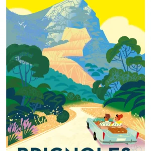 304-brignoles route ciel jaune Affiche, Tirage Art, Digigraphie, Illustration, œuvre, Poster, Fine Art, Design. Monsieur Z