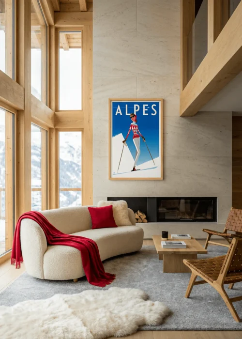 Affiche Alpes, Décoration Chalet moderne Monsieur Z, AAZ Galerie
