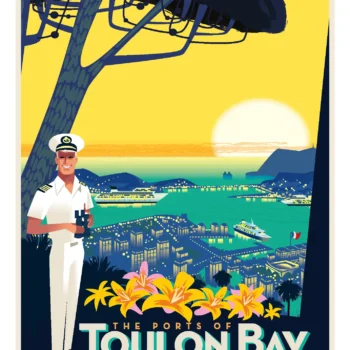 330-toulon Bay, hauteur Affiche, Tirage Art, Digigraphie, Illustration, œuvre, Poster, Fine Art, Design. Monsieur Z