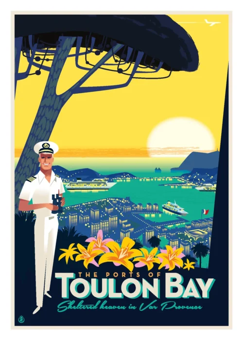 330-toulon Bay, hauteur Affiche, Tirage Art, Digigraphie, Illustration, œuvre, Poster, Fine Art, Design. Monsieur Z