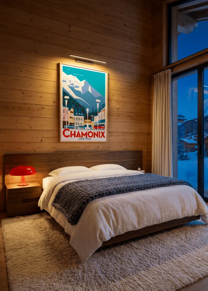 345-site Affiche Chamonix, Décoration Chalet moderne Monsieur Z, AAZ Galerie