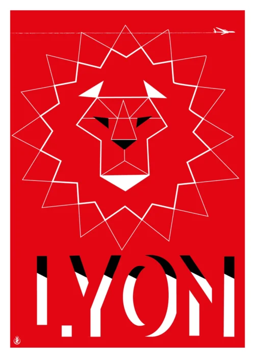 352-lyon Asbtrait filet rouge Affiche, Tirage Art, Digigraphie, Illustration, œuvre, Poster, Fine Art, Design. Monsieur Z