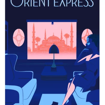 362- Spirit of orient Express train, service de luxe, Affiche, Tirage Art, Digigraphie, Illustration, œuvre, Poster, Fine Art, Design. Monsieur Z