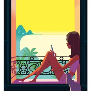 370-confinement emma, Lockdown, printemps 2020, Covid, Affiche, Tirage Art, Digigraphie, Illustration, œuvre, Poster, Fine Art, Design. Monsieur Z