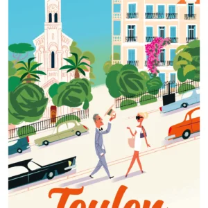 371-toulon saint flavien bleu Affiche, Tirage Art, Digigraphie, Illustration, œuvre, Poster, Fine Art, Design. Monsieur Z