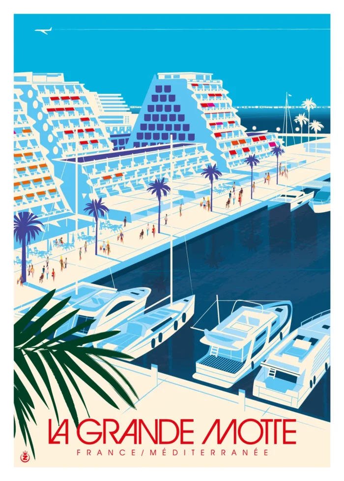 Affiche du quai Charles de Gaulle animé à La Grande Motte par Monsieur Z